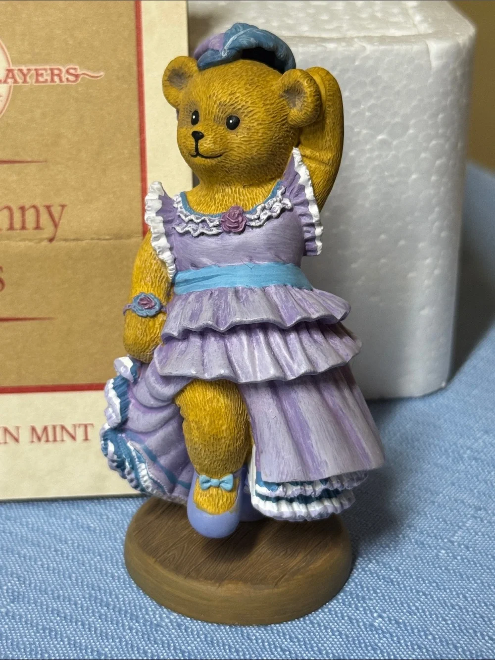 Franklin Mint Ms. Penny Paws sculpture 3 inches tall Lawson TeddyTown Players